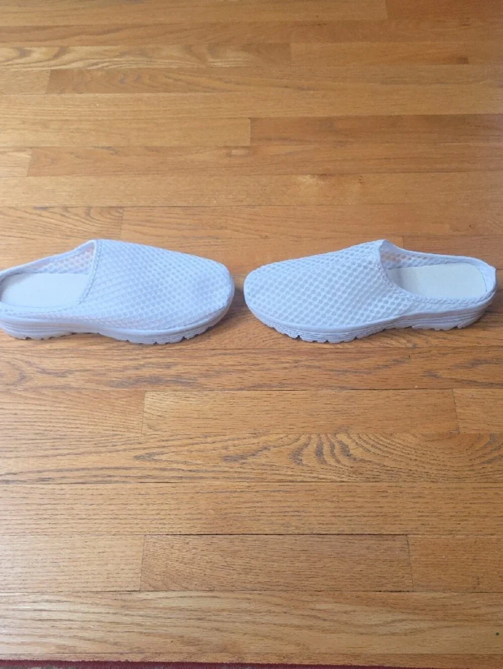 White Mesh Slip-On Clog Mule